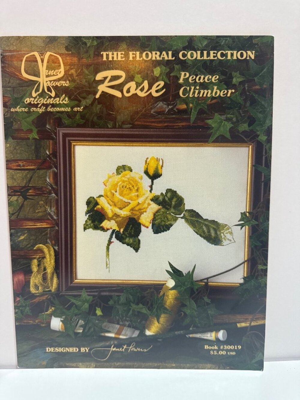 Rose Peace Climber Cross Stitch Pattern By Janet Powers Floral Collection